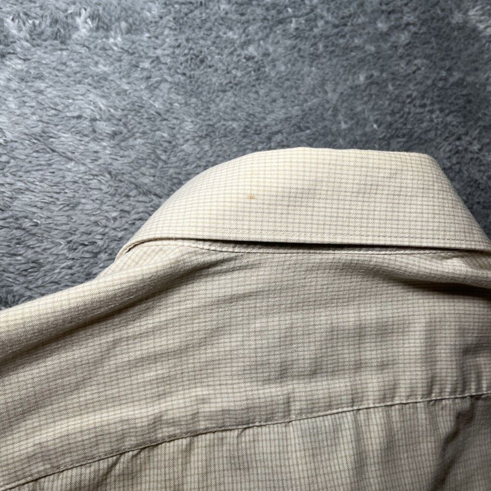 Barrington Mens Shirt Size 15.5 (32/33) Button Up Long Sleeve White Brown Shirt - Picture 14 of 16